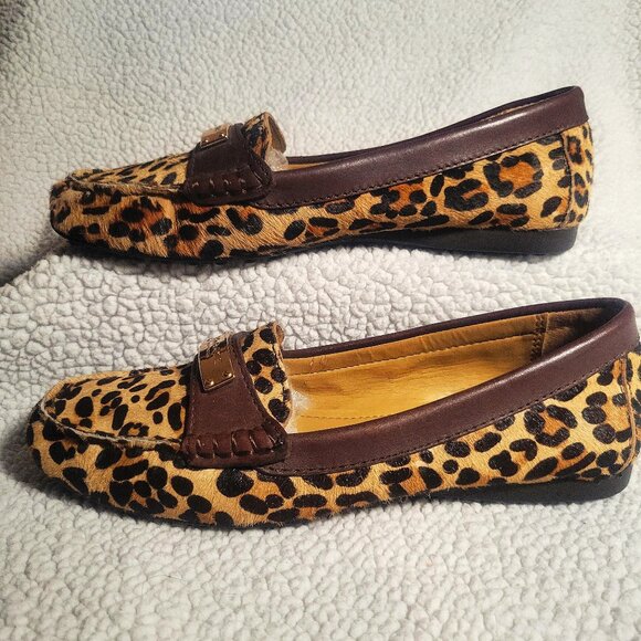 Coach Shoes - Coach Fredrica Leopard Print Slip-On Driving Loafer Flats
